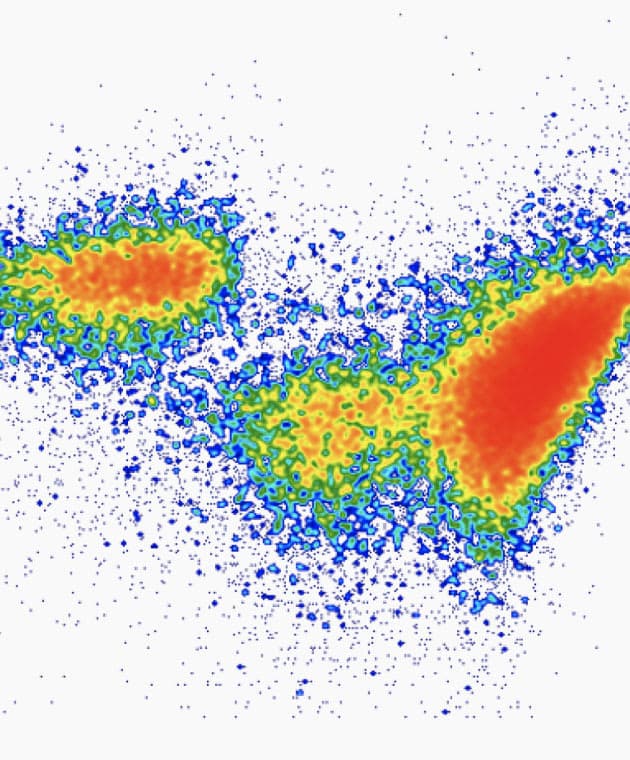 Density plot of microbial abundance in DS-01